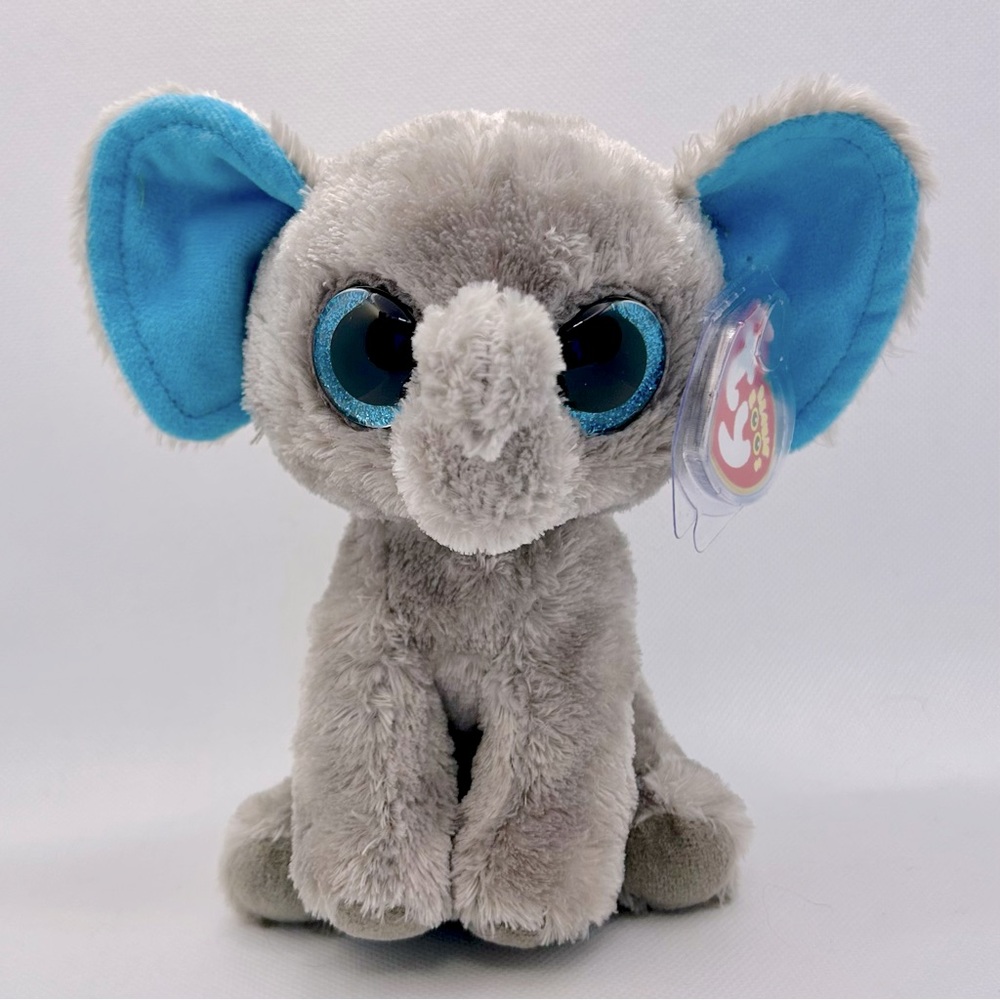 Ty Beanie Boos Collection RETIRED Peanut the Grey Elephant Plush